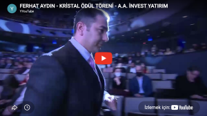FERHAT AYDIN – KRİSTAL ÖDÜL TÖRENİ – A.A. İNVEST YATIRIM